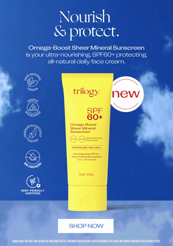 NEW SPF60+ Omega-Boost Sheer Mineral Sunscreen